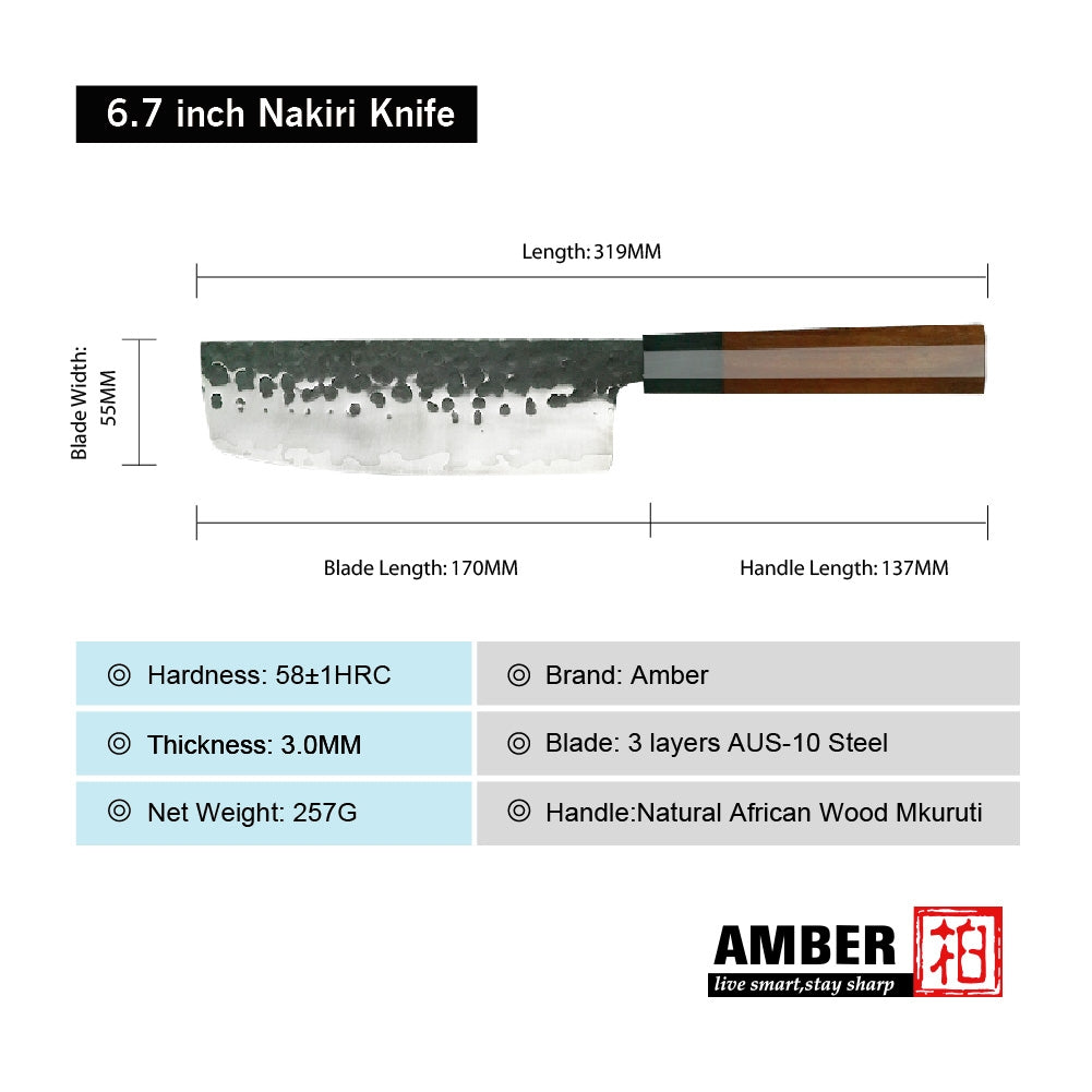 Amber Küchenmesser geschmiedet Kochmesser