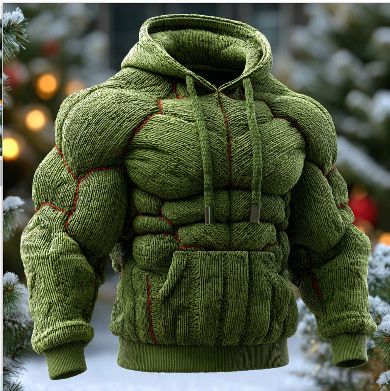 Flanell Sweatshirt mit Brustdesign