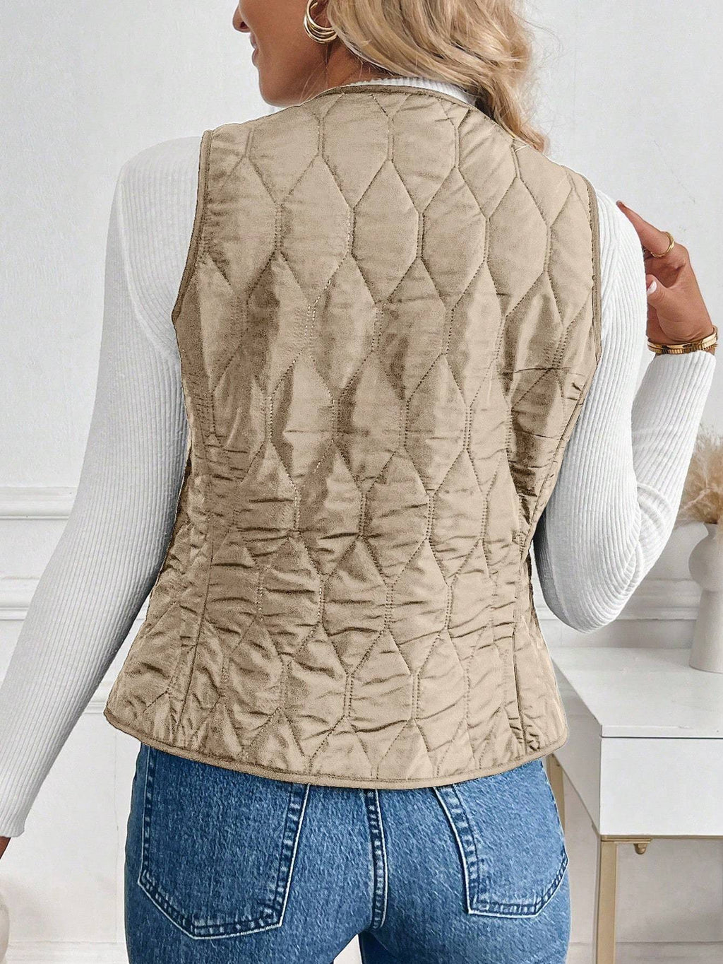 Plüschfutter Gepolsterte Weste Winterkleidung