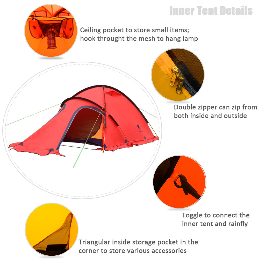 Zwei Personen Light Mountain Climbing Outdoor Zelt