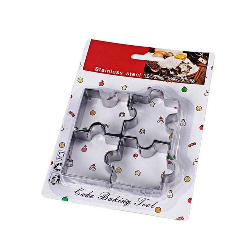 Backwerkzeuge 4-teilige Kuchenkeksform aus Edelstahl