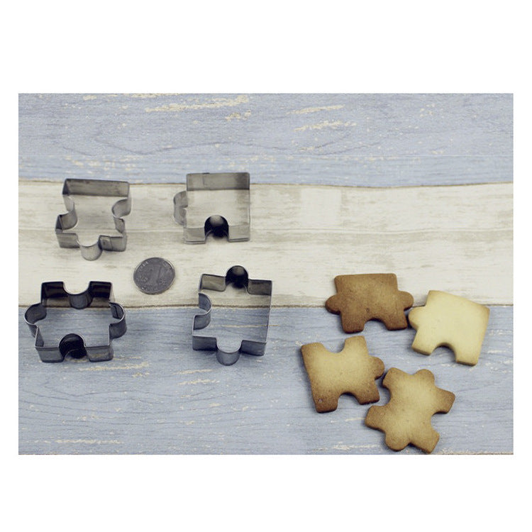 Backwerkzeuge 4-teilige Kuchenkeksform aus Edelstahl