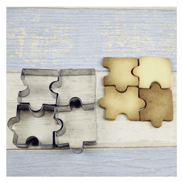 Backwerkzeuge 4-teilige Kuchenkeksform aus Edelstahl