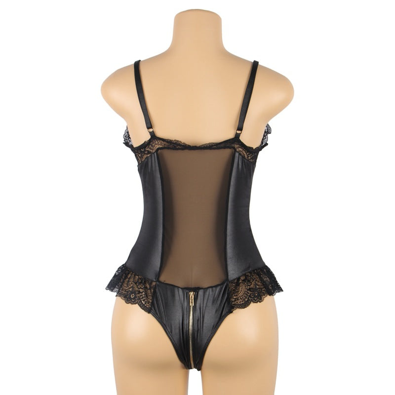 Sexy Leather Bodysuit