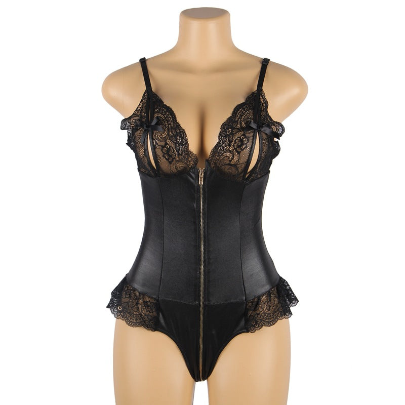 Sexy Leather Bodysuit