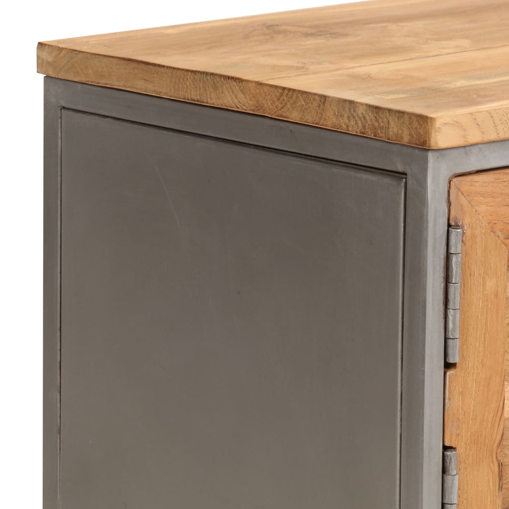 TV-Schrank, recyceltes Teakholz und Stahl