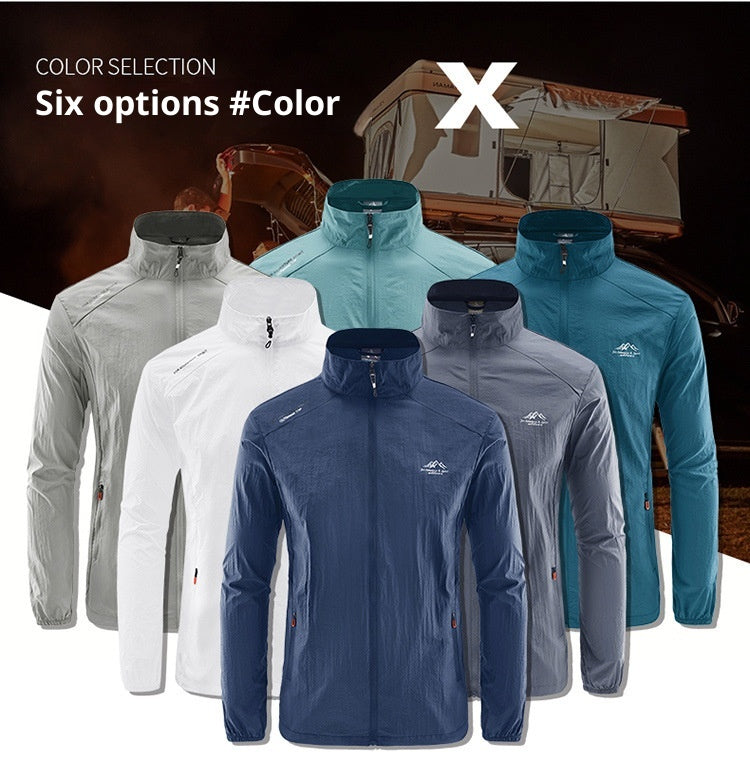 Jacke aus atmungsaktive Sonnenschutzkleidung aus Eisseide