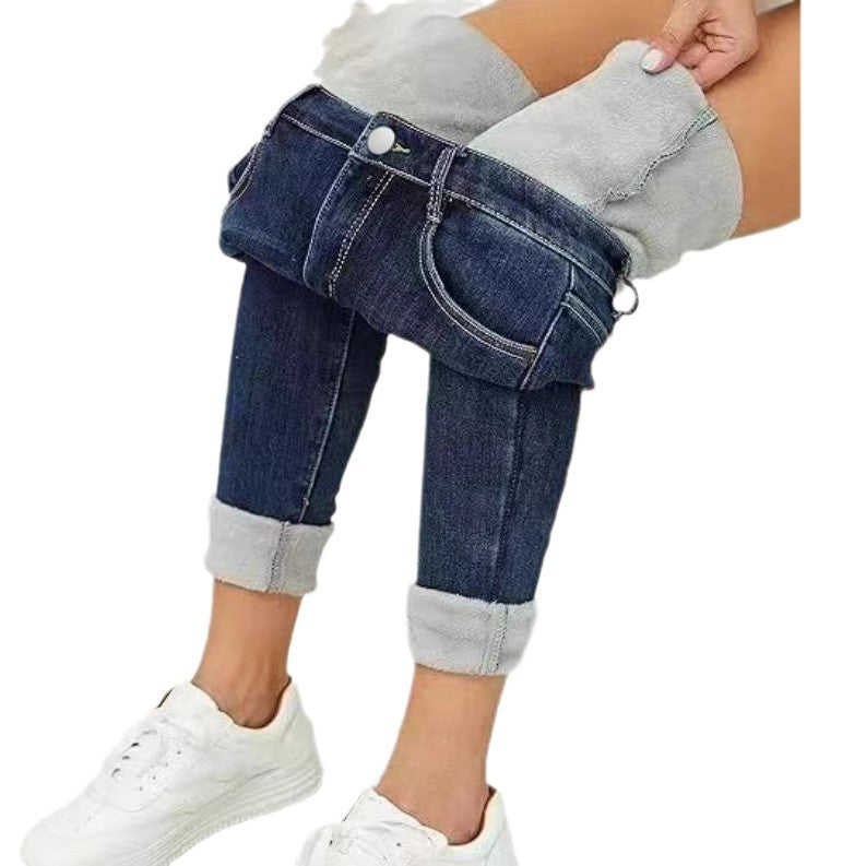 Fleecegefütterte Damen Jeans