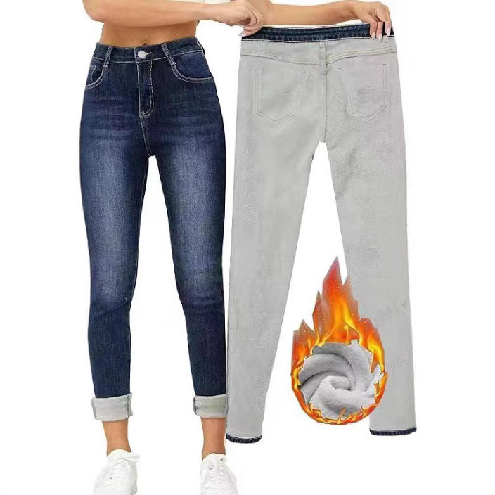 Fleecegefütterte Damen Jeans
