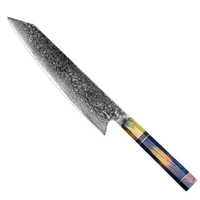 Santoku Japanisches Küchenmesser, Damaststahl VG10