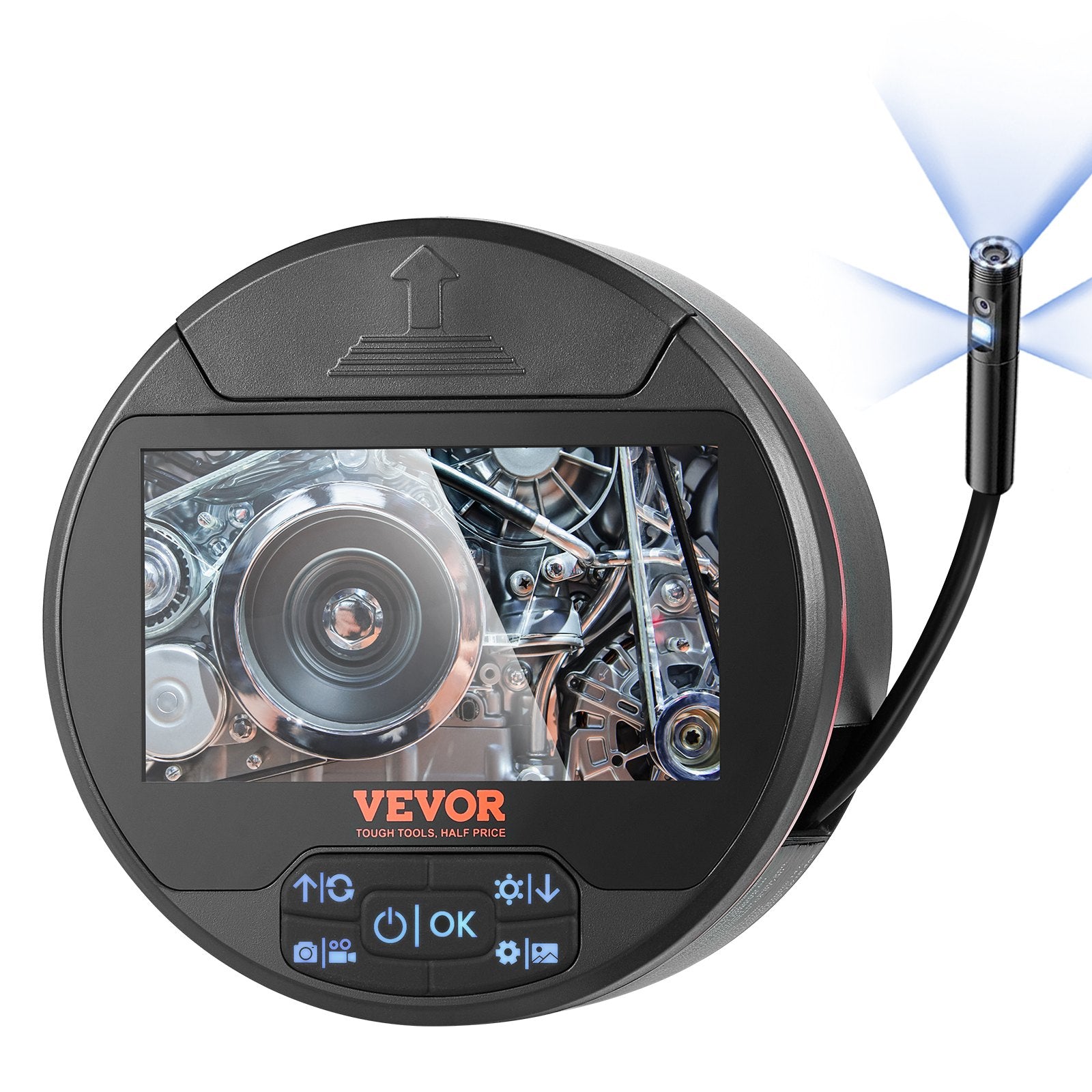 Borescope-Endoskopkamera mit Dreifachobjektiv (4,3 Zoll)
