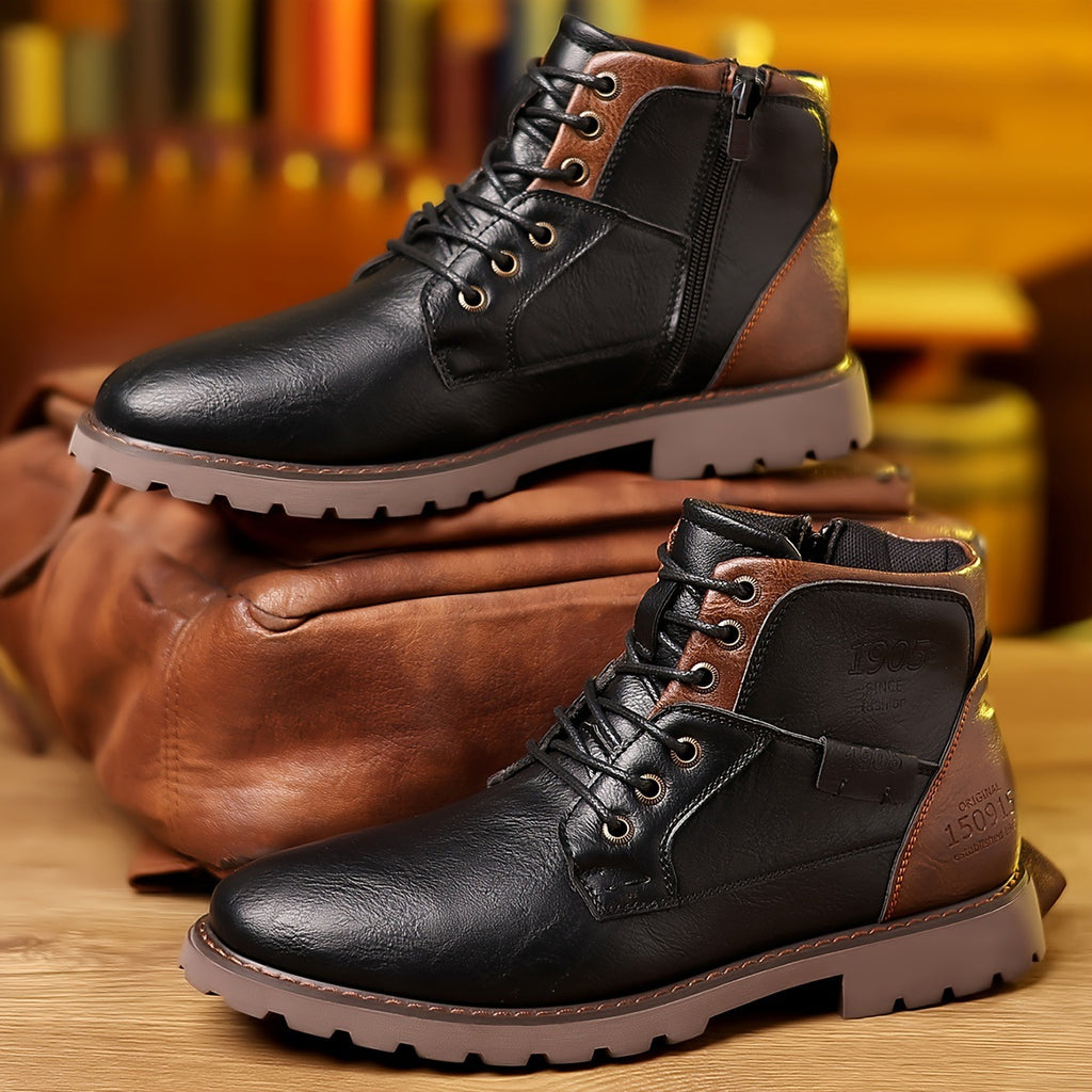 legere Seitenreißverschluss-Lederstiefel