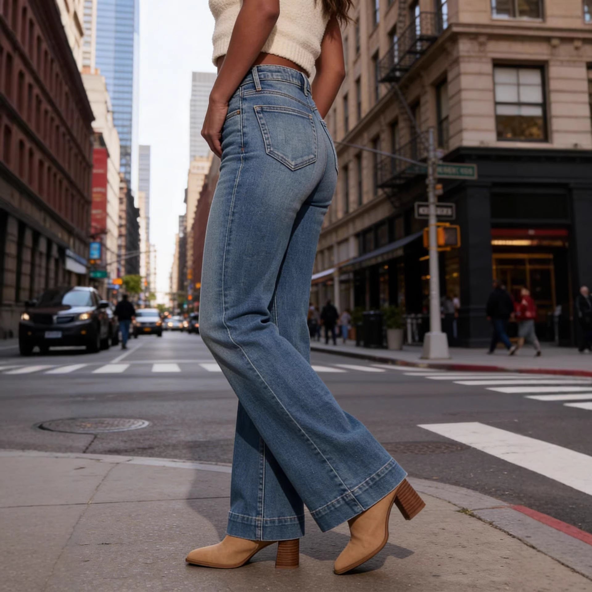 Bootcut-Jeans für Frauen mit mittlerem Schnitt