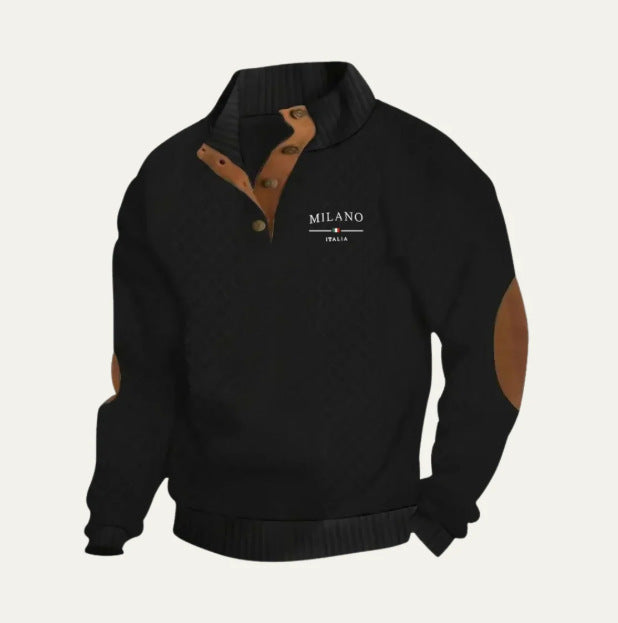 Herren-Jacquard-Strickpullover