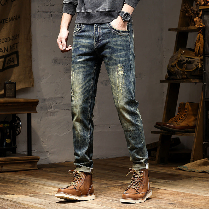 High-End Jeans Herren Stretch Nostalgisch Retro