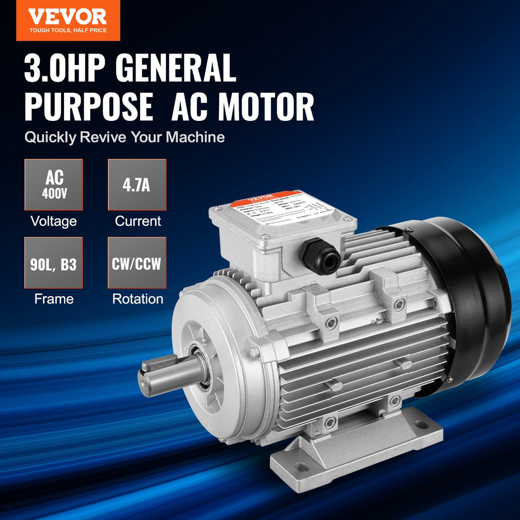 VEVOR 2,2 kW Elektromotor 2890 U/min, AC 400 V 4,7 A