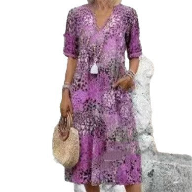 Kurzarmkleid für Frauen in 5 Farben