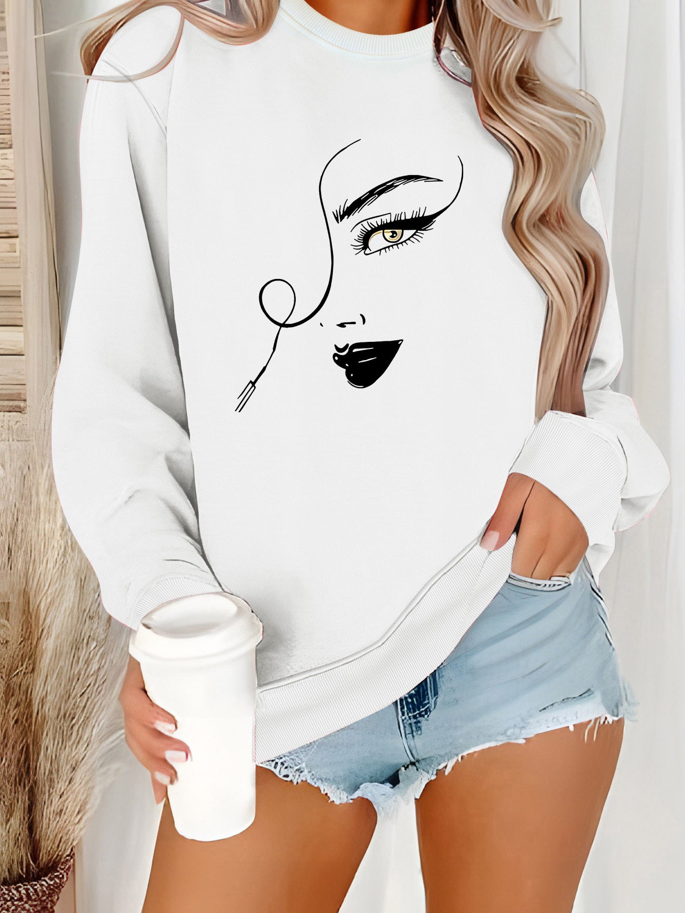 Pullover mit Druck