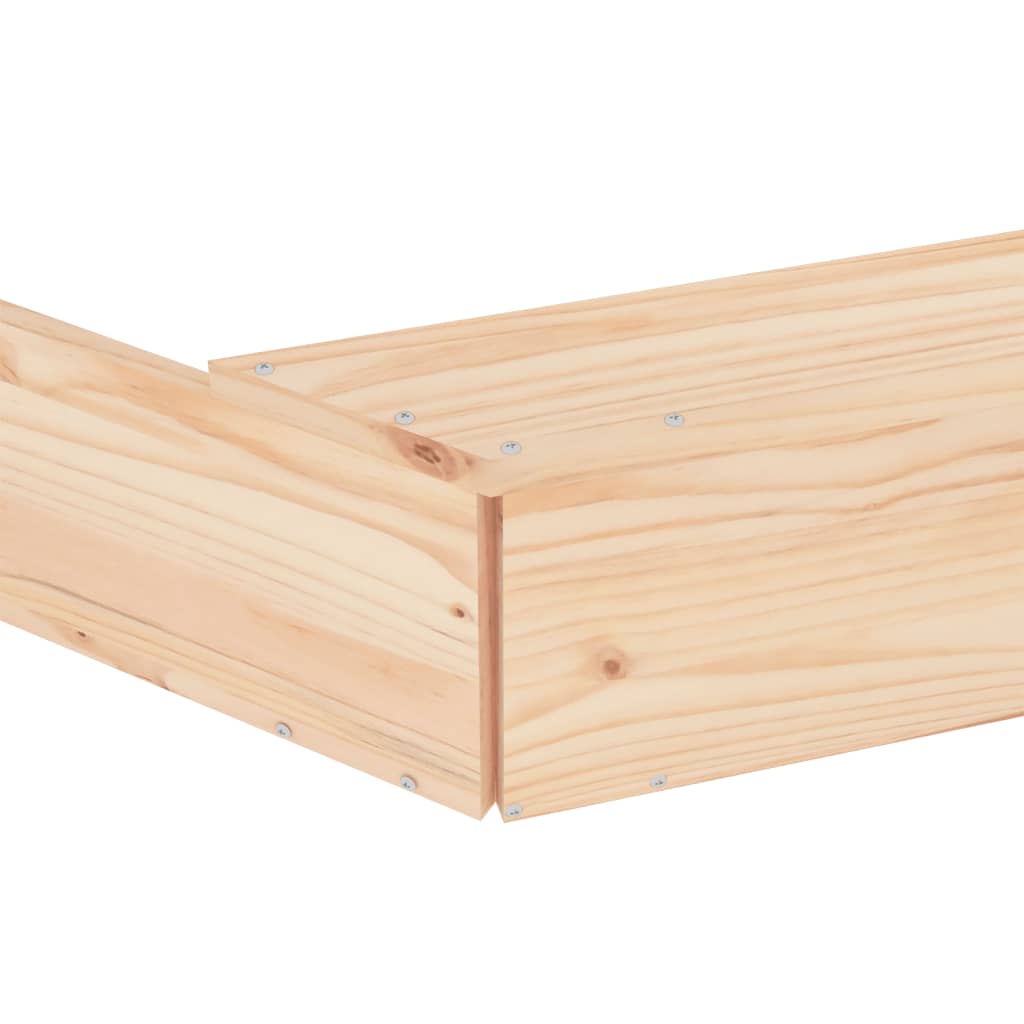 Sandgrube mit Sitzen, achteckiges massives Kiefernholz