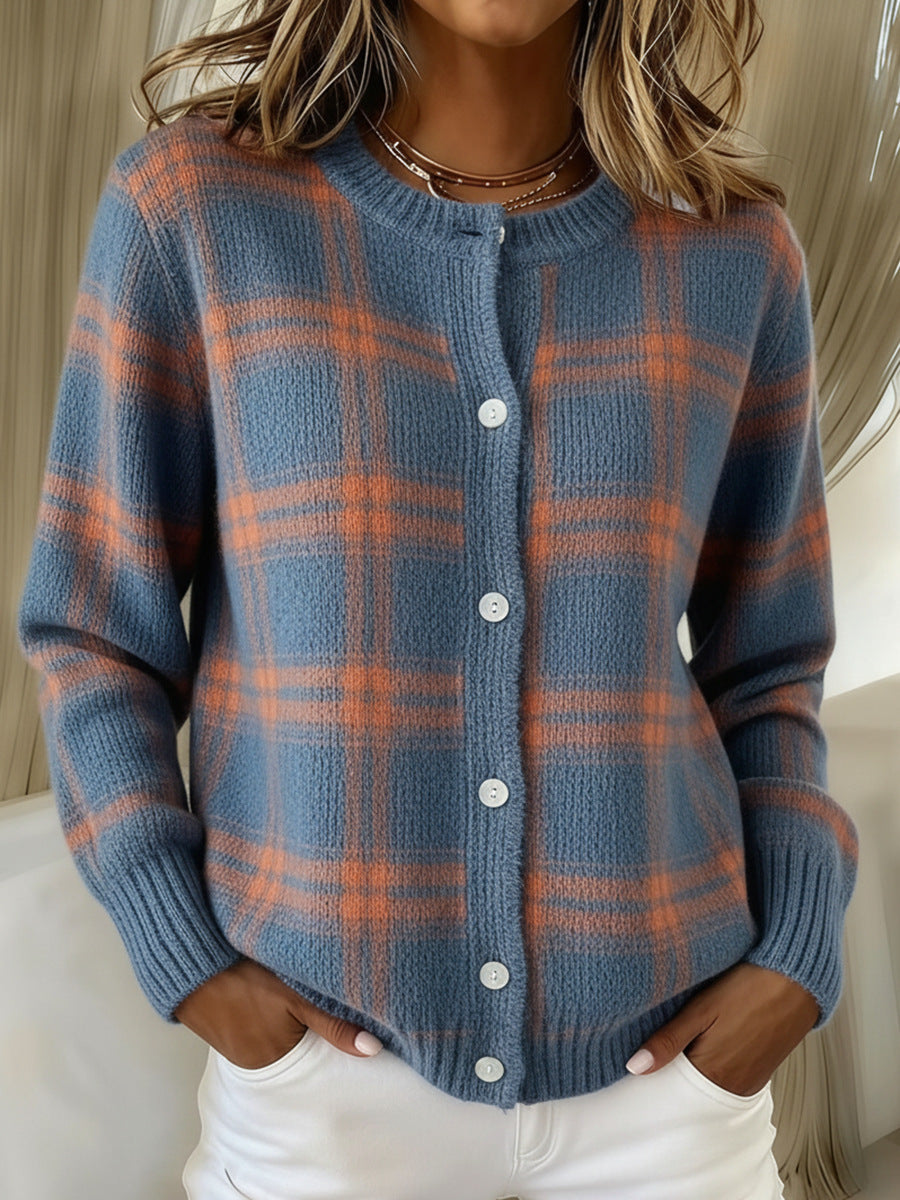 Strick-Hemd Damen , Strickjacke
