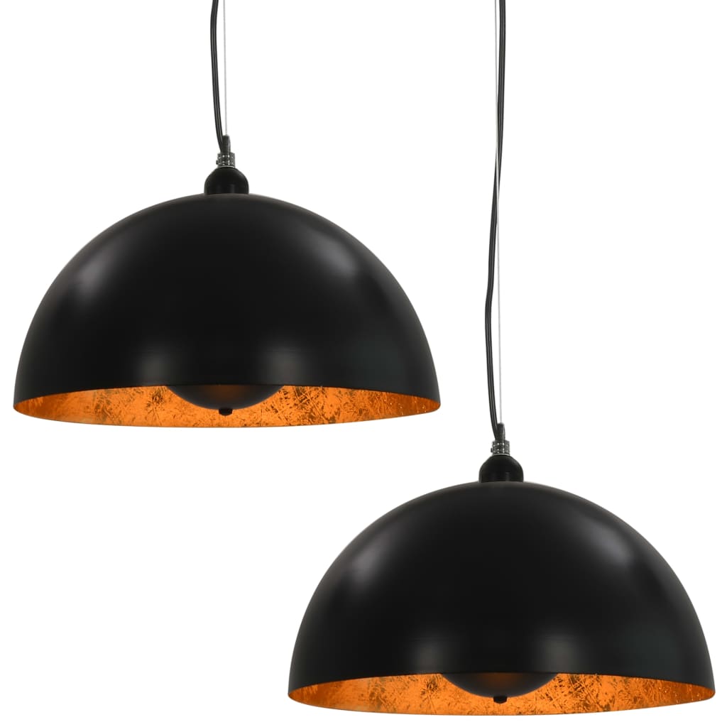Deckenleuchten, 2 Stück, Gold, Halbkugel, 40 cm