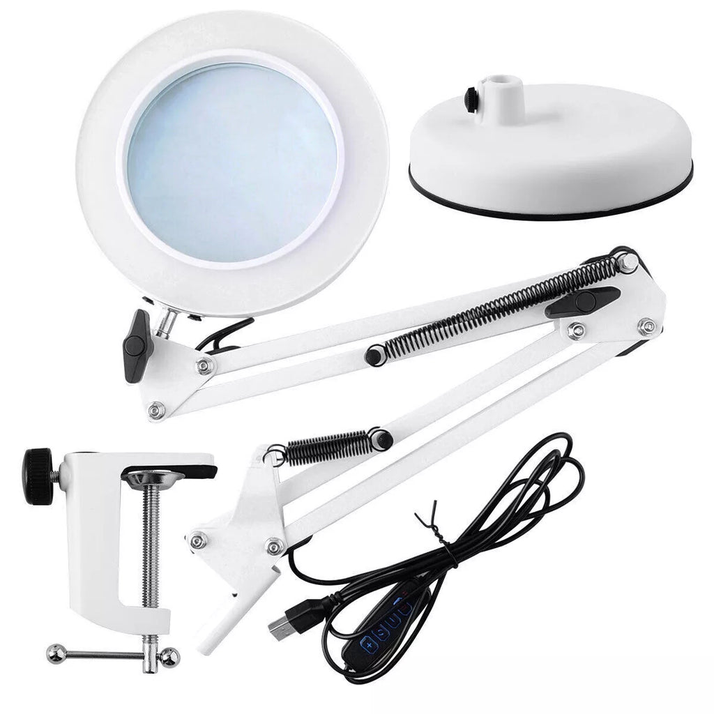 10-fache Vergrößerungs-Schreibtischlampe mit LED-Beleuchtung