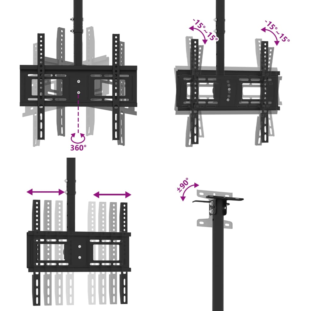 TV-Deckenhalterung für 32-65-Zoll-Bildschirme, 30 kg