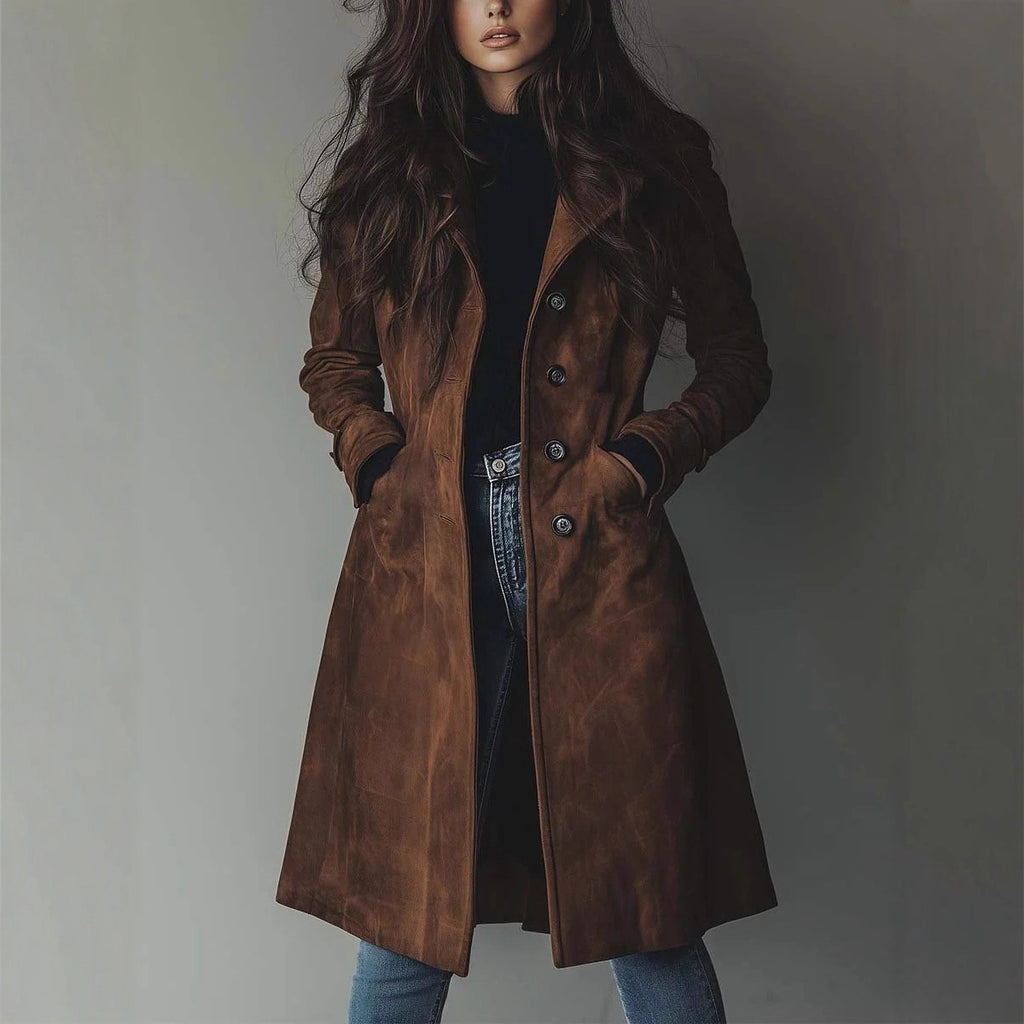 Langer Trenchcoat im Western-Stil