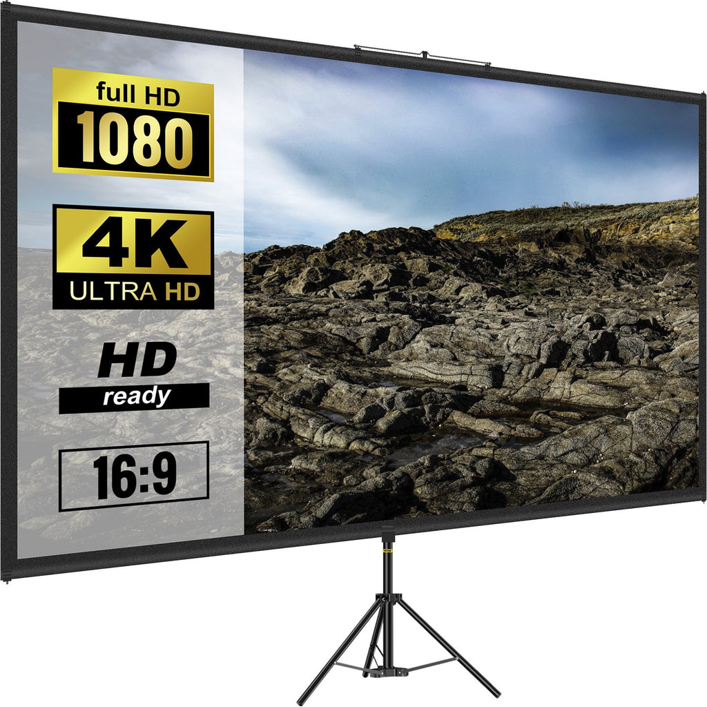 16:9 Beamer Leinwand - Projektionsfläche 133x76cm Präsentationswand Höhe von 200-250cm