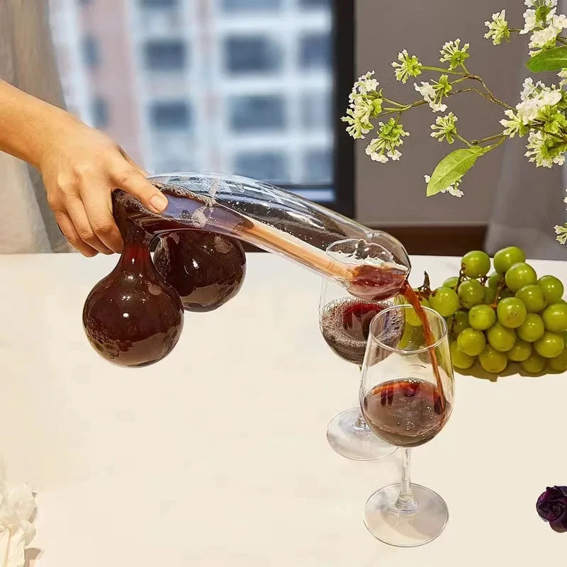 Kreativer Whiskey und Rotwein Dekanter aus Glas mit hohem Borosilikat Gehalt