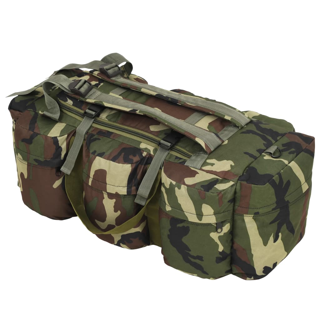 3-in-1 Duffel Bag Army Style 45 L Olive Green