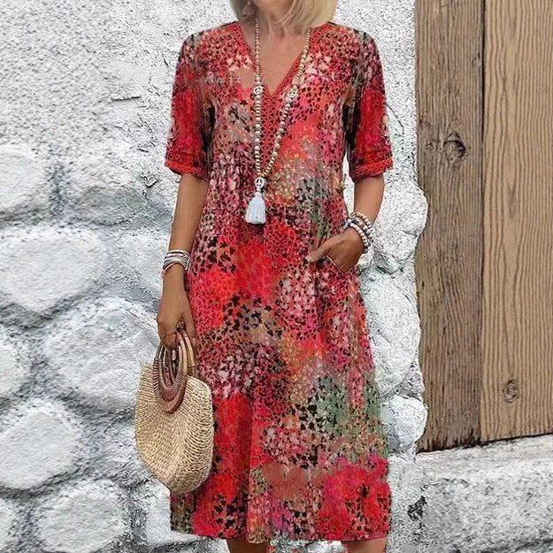Kurzarmkleid für Frauen in 5 Farben
