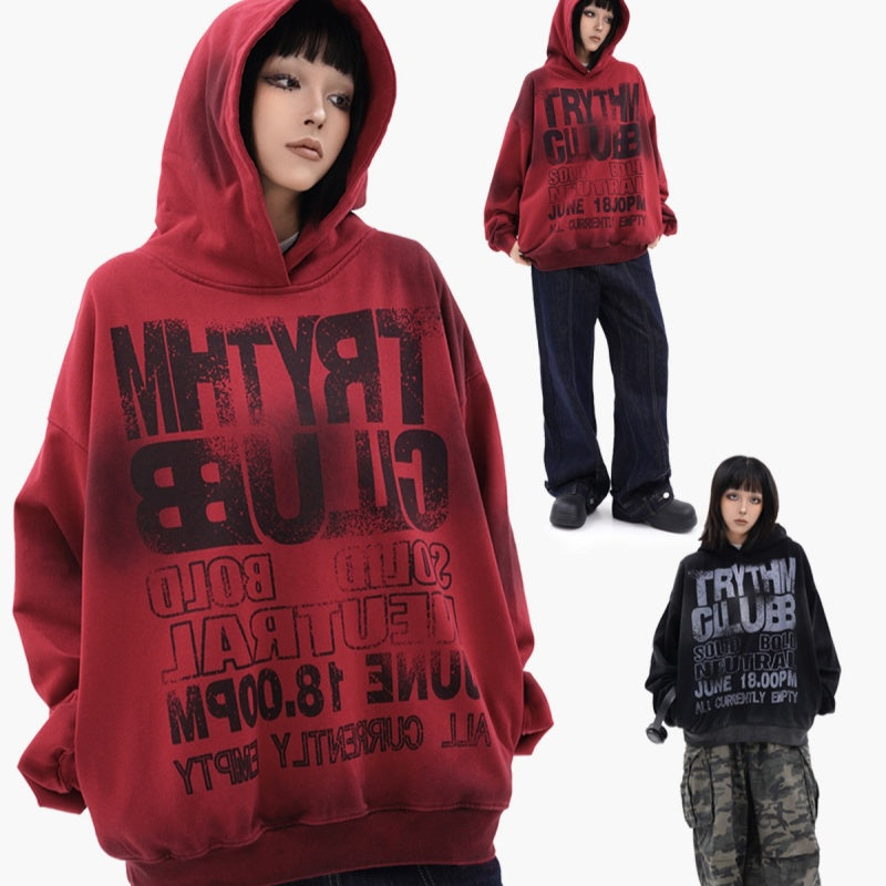 Letterprint-Hoodie