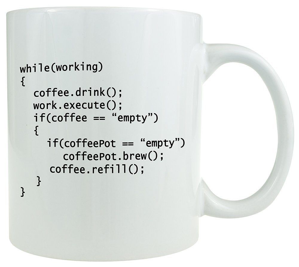 Programmierer IT-Code Keramik-Kaffeetasse Weiß oder Weiß/Schwarz