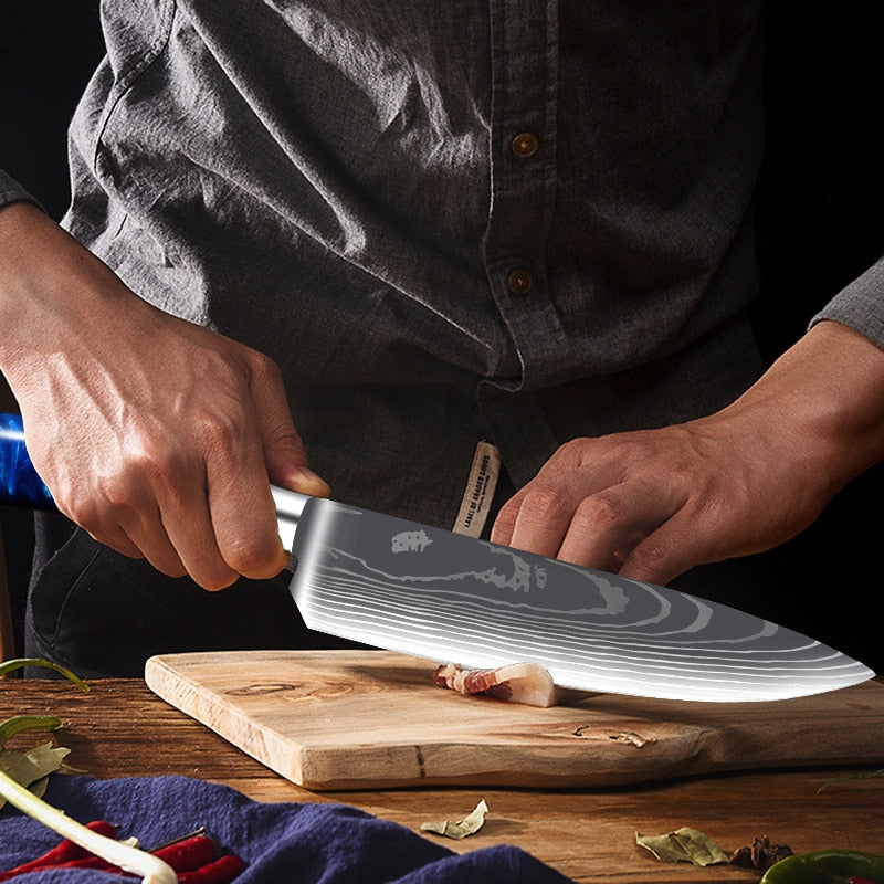 Sanlepus Japanese 5CR15 440C High Carbon Stainless Küchenmesser als Set oder Einzeln