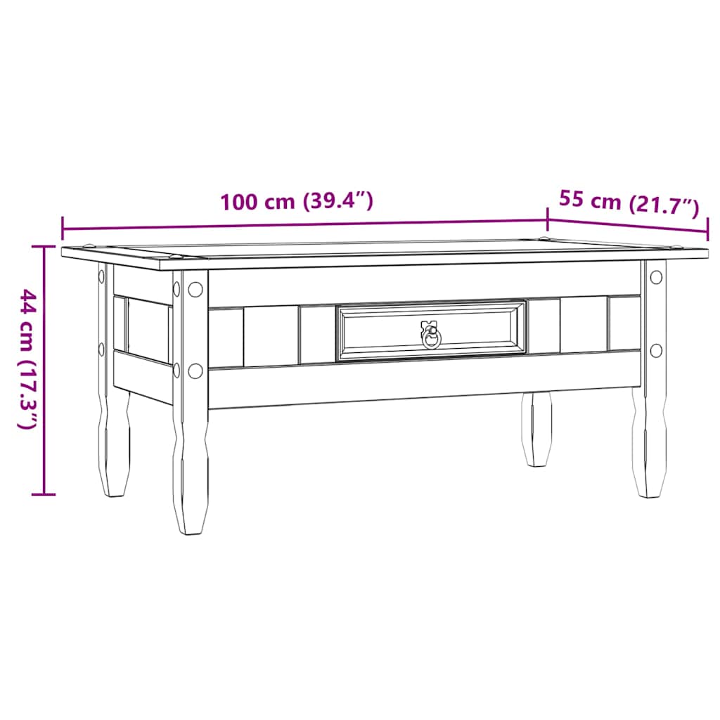 Couchtisch Mexiko-Stil Kiefernholz