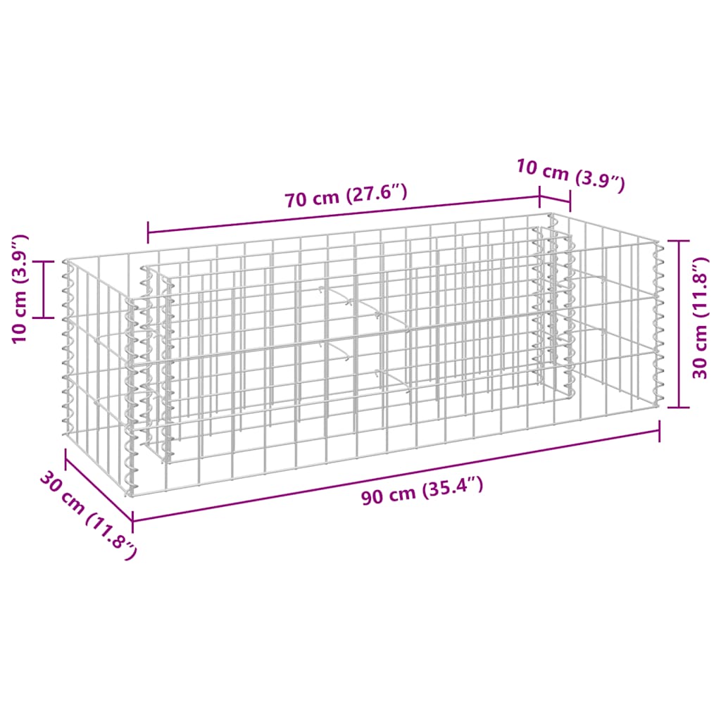 Gabion Hochbeet, verzinkt