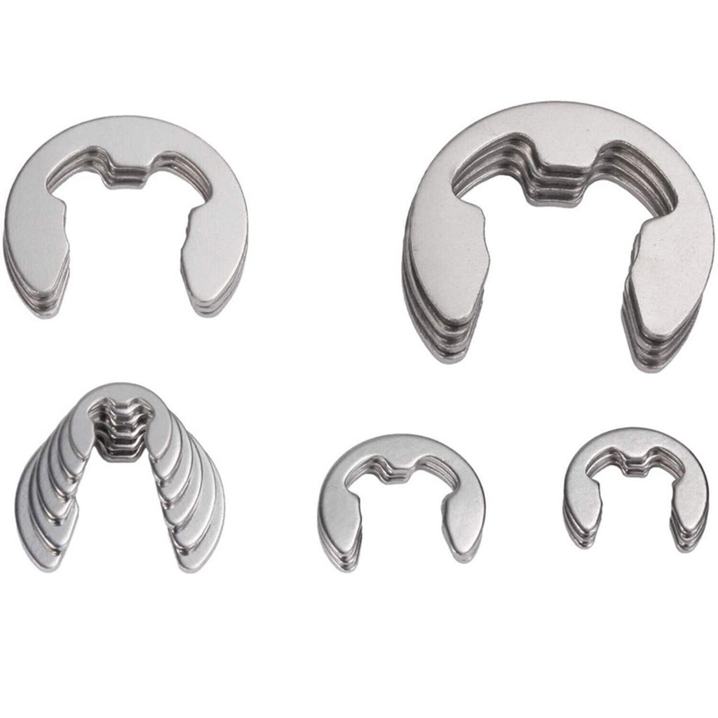 400 Stück Edelstahl E-Clip Seegeringe Sprengring Sortiment Sicherungsring SET