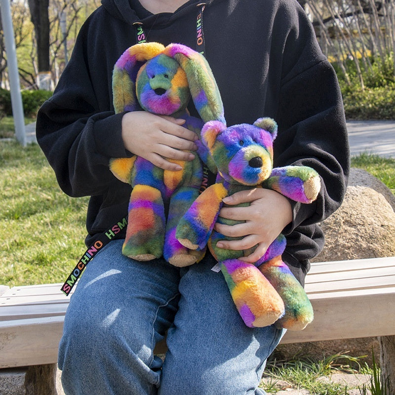 Bunte Bär Hase Schwein - Regenbogen - Plüschtiere