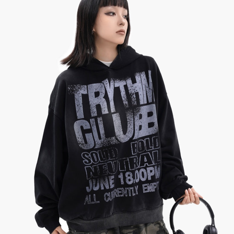 Letterprint-Hoodie