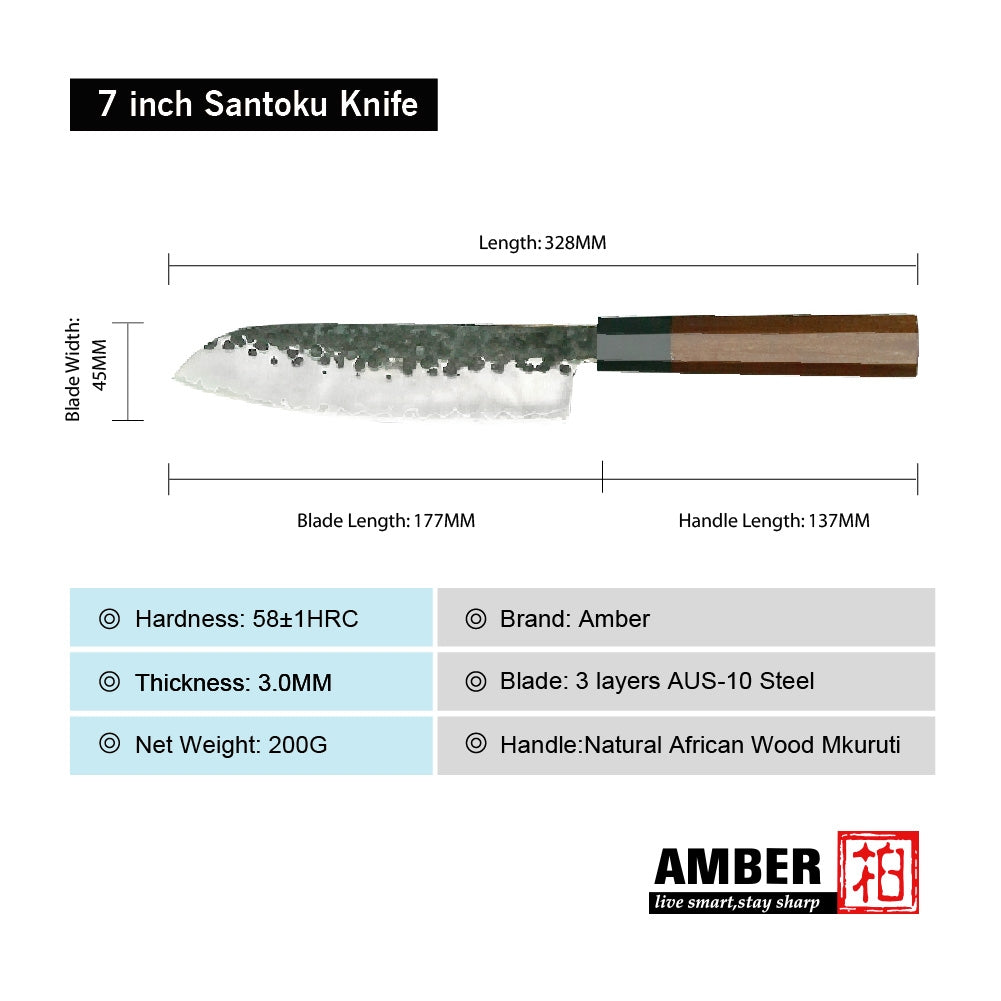 Amber Küchenmesser geschmiedet Kochmesser