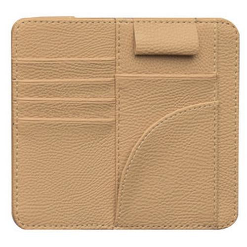 Microfiber PU Leder Auto Sonnenblende Brillenclip