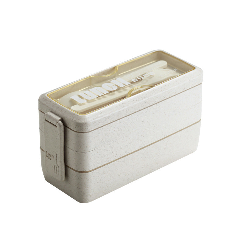 Weizenstroh, dreischichtige isolierte Lunchbox