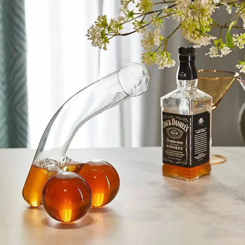 Kreativer Whiskey und Rotwein Dekanter aus Glas mit hohem Borosilikat Gehalt