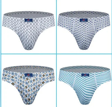 4er-Set Baumwoll-Herren-Slips Unterhosen