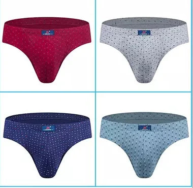 4er-Set Baumwoll-Herren-Slips Unterhosen