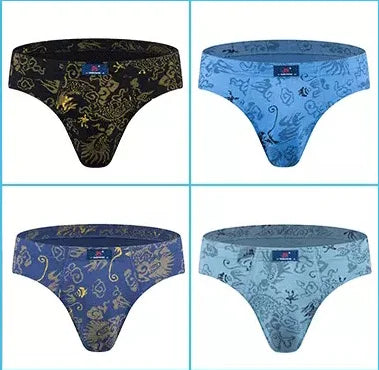 4er-Set Baumwoll-Herren-Slips Unterhosen