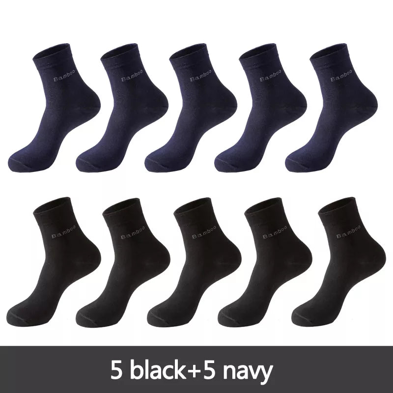 10 Paare Bambusfasersocken Männer