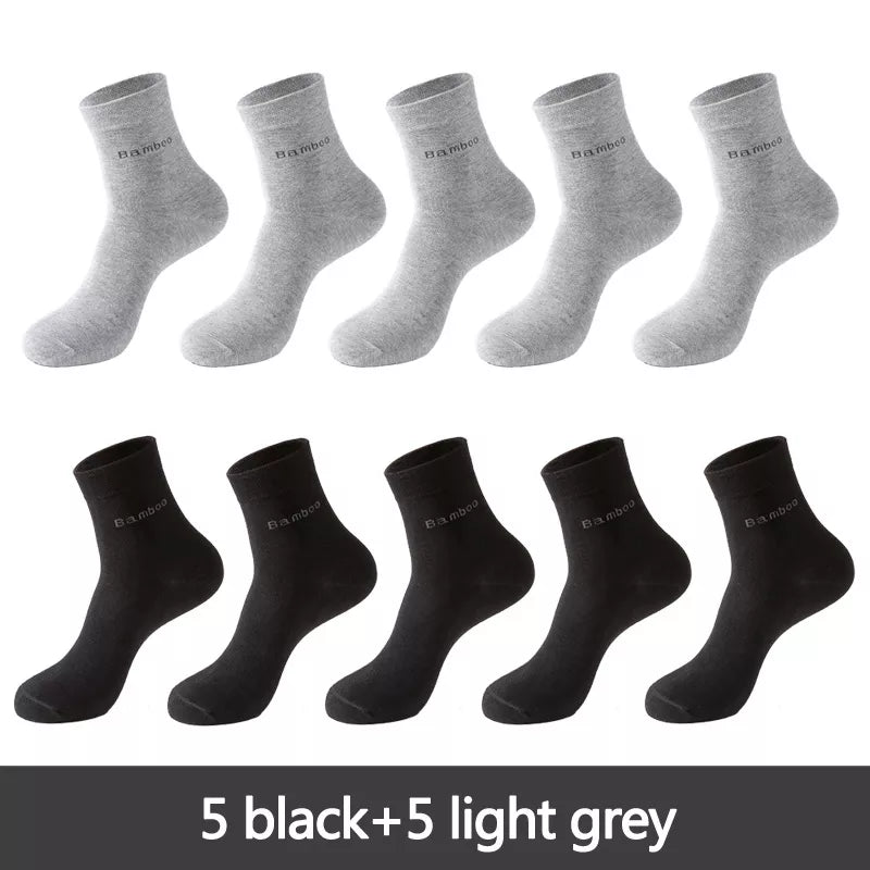 10 Paare Bambusfasersocken Männer