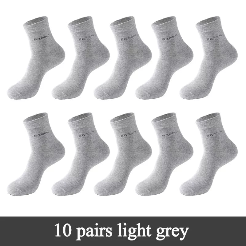 10 Paare Bambusfasersocken Männer